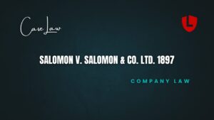 Salomon v. Salomon & Co. Ltd. 1897