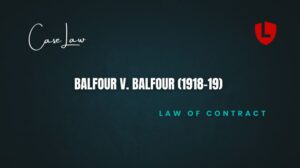Balfour v. Balfour (1918-19)
