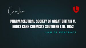 Pharmaceutical Society of Great Britain v. Boots Cash Chemists Southern Ltd. 1952